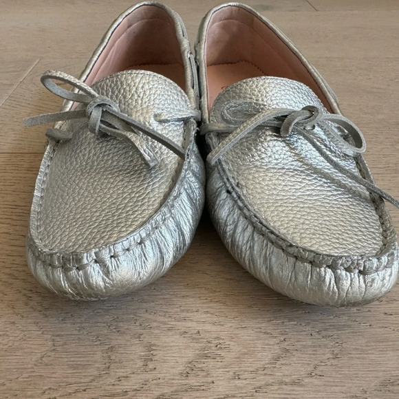 J Crew driving moccasins brand new, silver, size 7 - Picture 5 of 7
